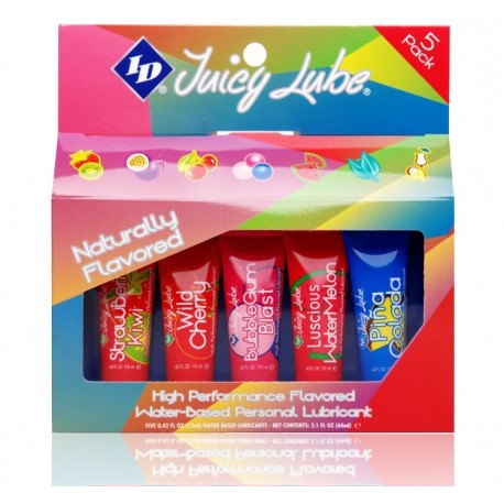 ID Juicy Lube 12g Assorted Tubes 5 Pack